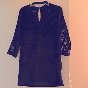 Fun black velvet party dress